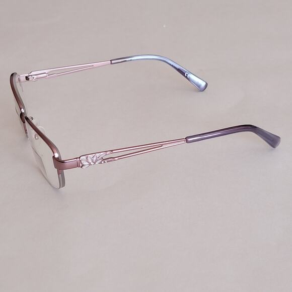 Marchon Eyeglass Frames Tres Jolie 171 601 Blush 54x16x135 Half Rim - Picture 4 of 15